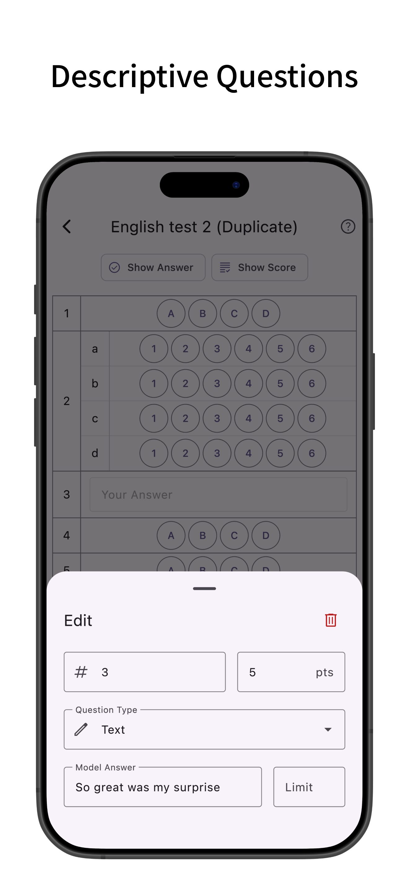 MarkSheet: answer sheet [iOS, Android] | enoiu